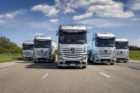 Wasserstoff-Lkw im Logistik-Einsatz