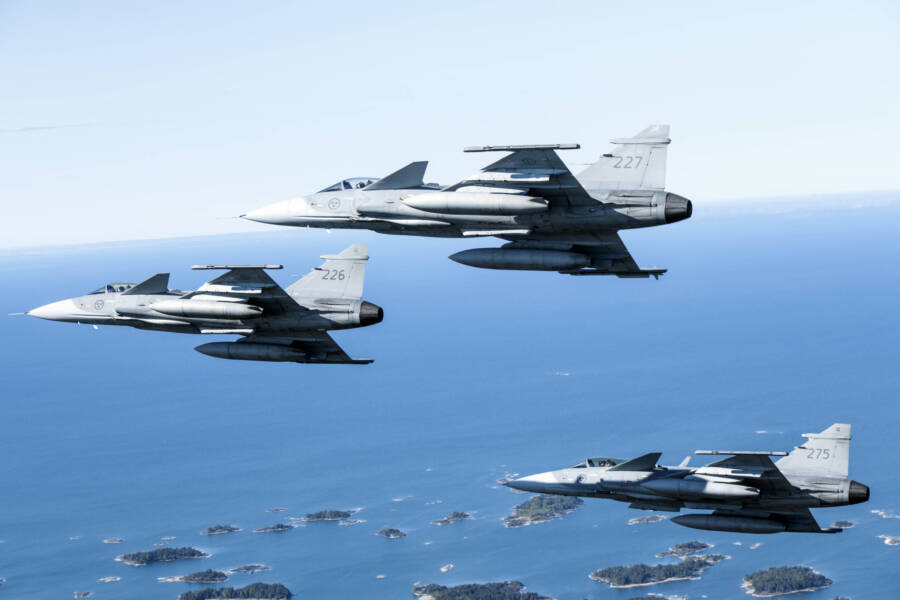 Schweden sagt Ukraine Kampfflugzeuge des Typs Saab Gripen zu